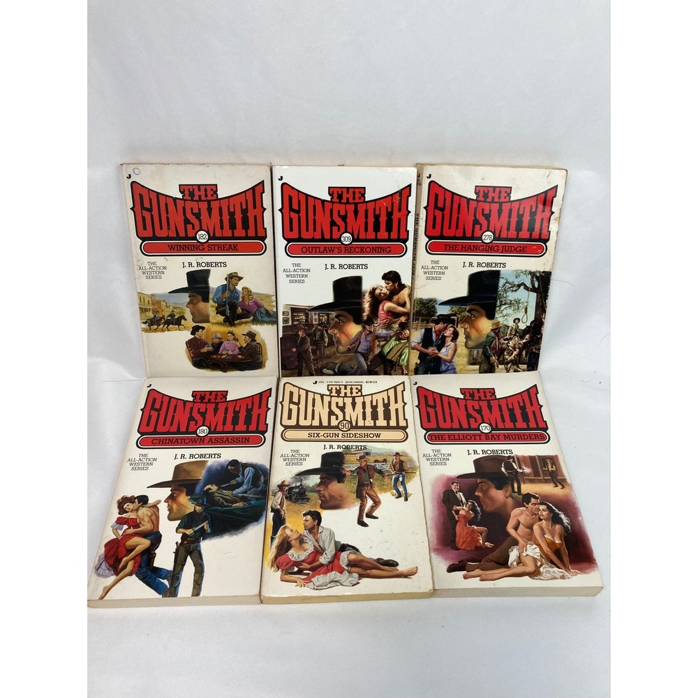 J.R. Roberts The Gunsmith Western Paperback Lot of 6 #90 #170 #180 #182 +